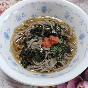 ❤　明太子、柚子こしょう、ネギで頂くざる蕎麦　❤